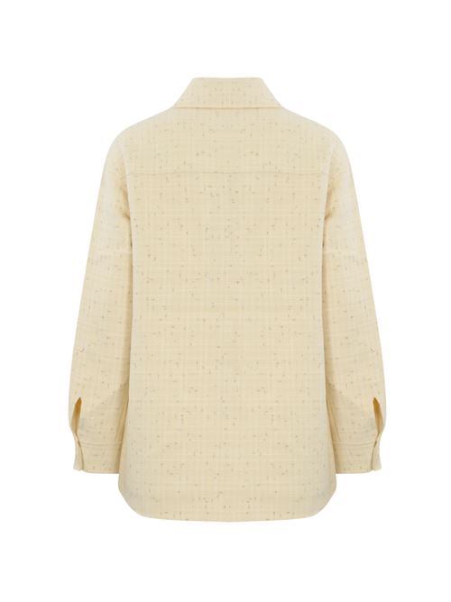 Giacca camicia Chantel in lana Mc2 Saint Barth | CHANTEL00467G WOOL 10 CREAM PAILLETTE